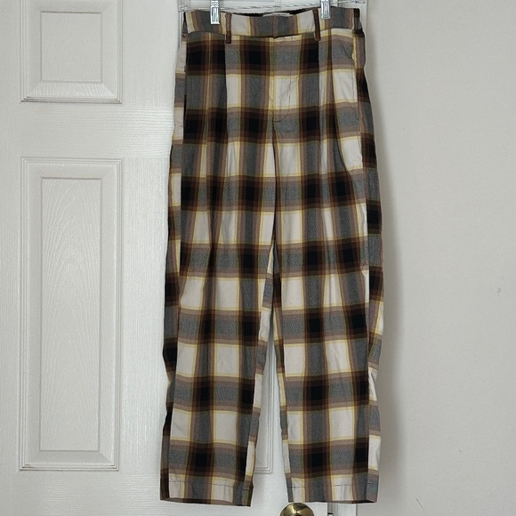 Urban Outfitters Pants - Women's Urban Outfitters Super HighRise Plaid Trouser Slacks Ankle Pleated Small